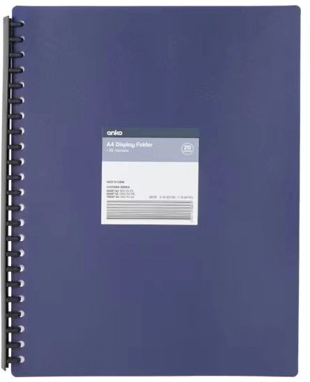 A4 Display Folder - Navy