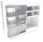 Desk Caddy 3 Drawer - White