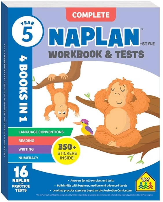 Naplan-Style Complete Workbook and Tests Year 5: 4 Books in 1 - Book