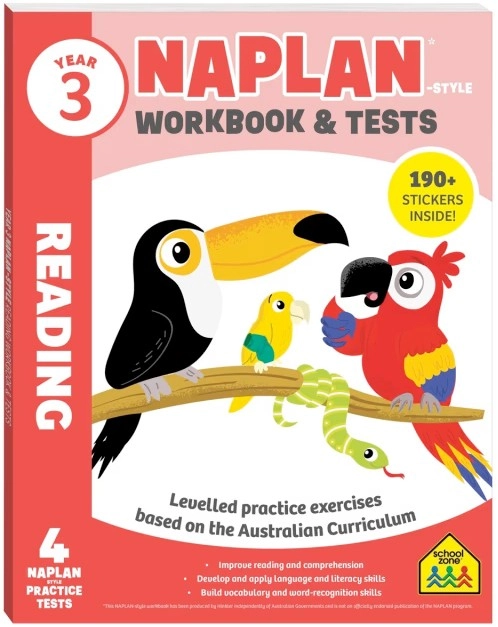 Naplan-Style Workbook and Tests Year 3: Reading - Book