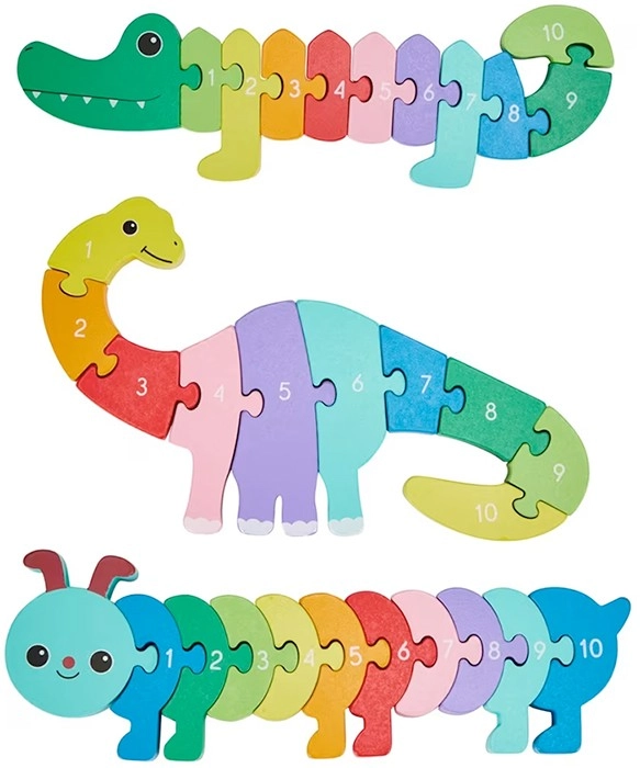 Wooden Counting Rainbow Animal - Assorted