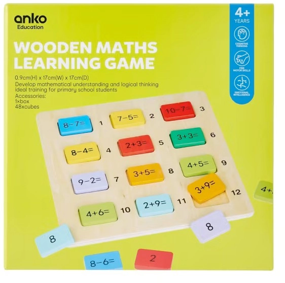 Wooden Maths Learning Game