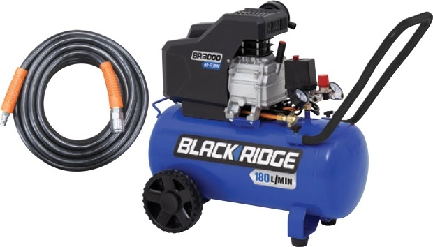 Blackridge 2.5HP Hi Flow Air Compressor & 20m Air Hose Combo