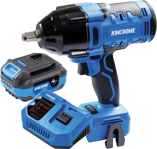 Kincrome 18V 1/2” 1,550NM Impact Wrench Skin, 4Ah Battery & 6A Fast Charger Combo