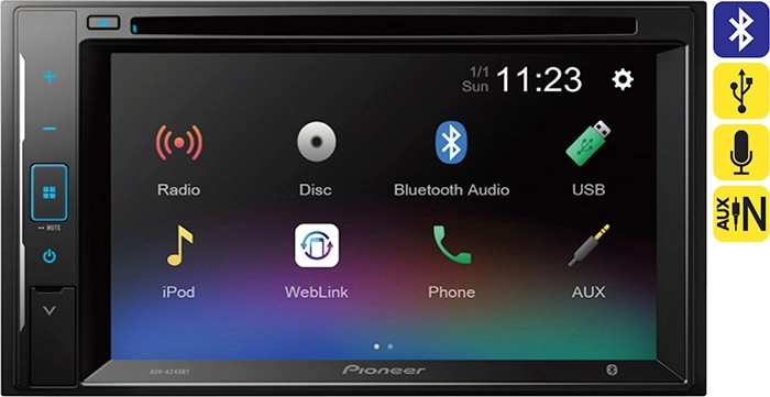 Pioneer 6.2” Touchscreen CD / Digital Media Player with Bluetooth