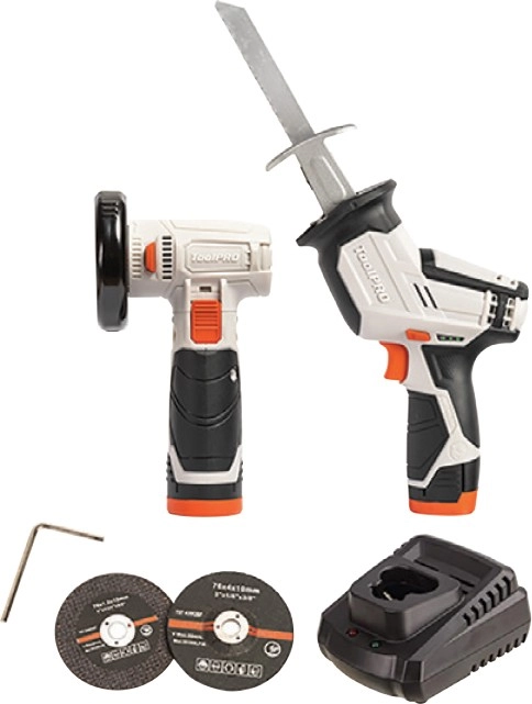 ToolPRO 12V Recip Saw & Grinder Kit