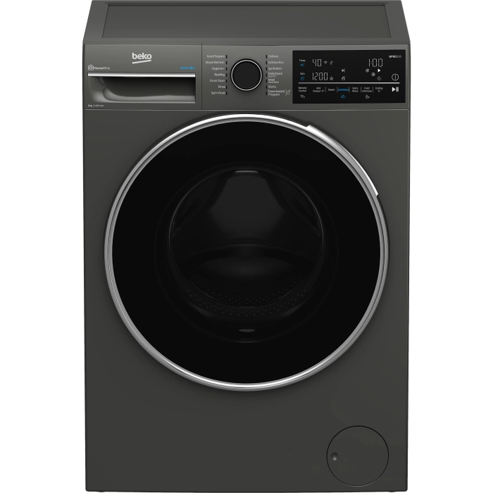 Beko BFLB904ADG 9kg Auto Dose Front Load Washing Machine (Graphite)