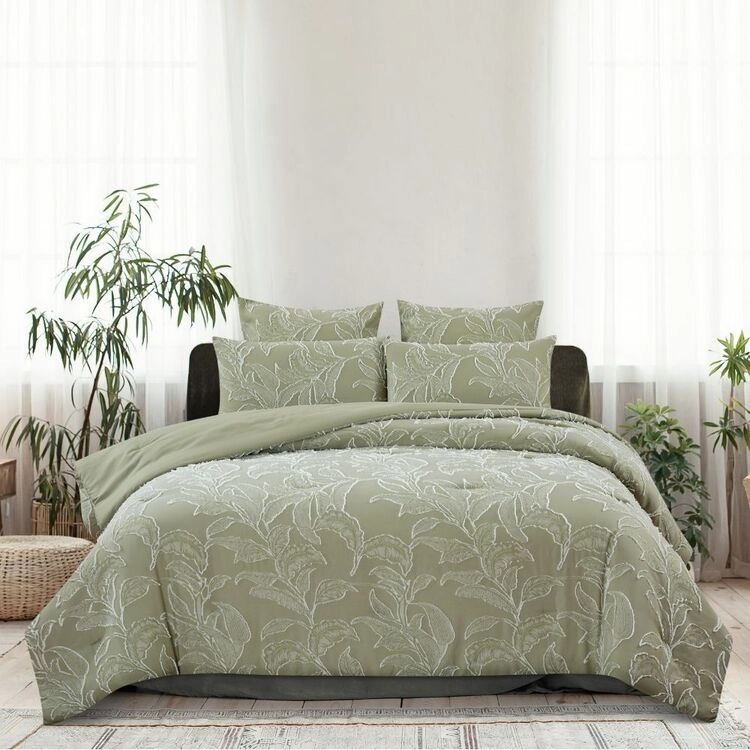 Ardor Kiah 5 Piece Comforter Set Olive