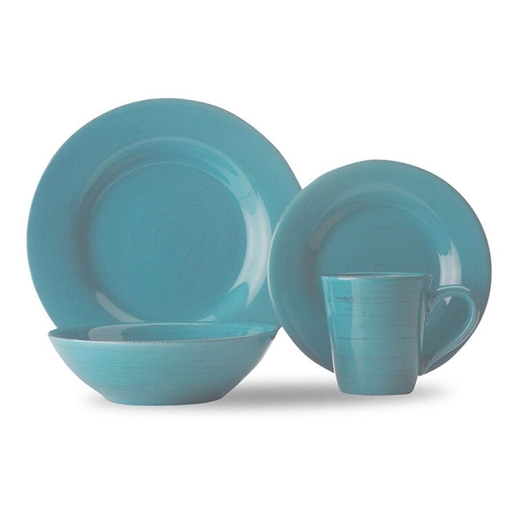 Casa Domani Portofino 16-Piece Dinner Set Turquoise