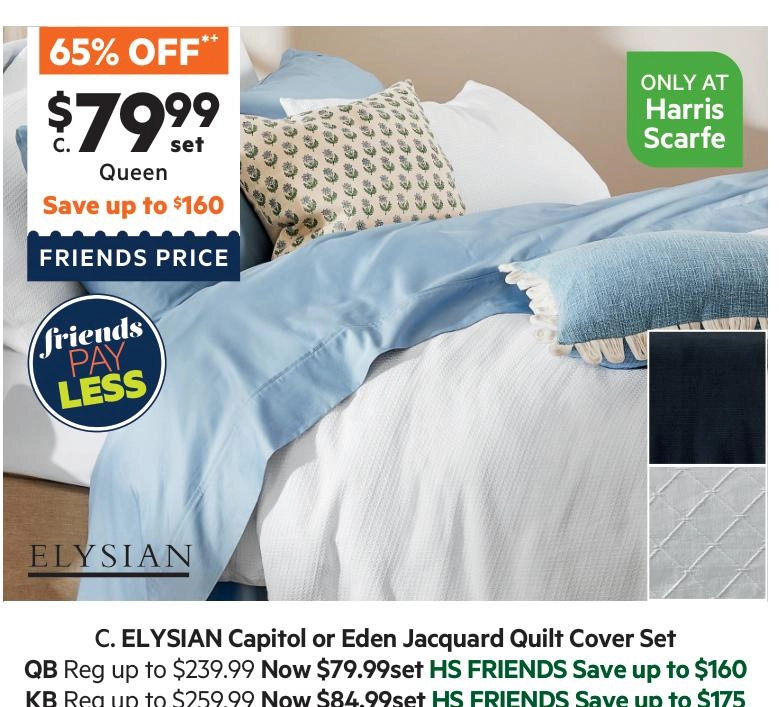 Elysian Capitol Jacquard Quilt Cover Set Black