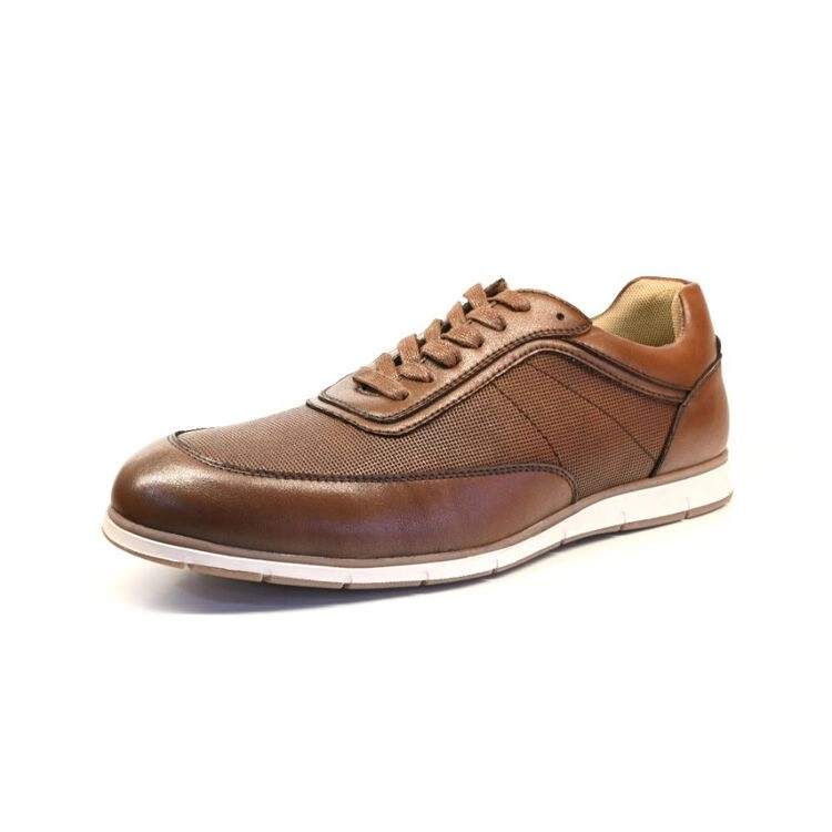 Jeff Banks Men's Casual Lace Up Sneakers Brown