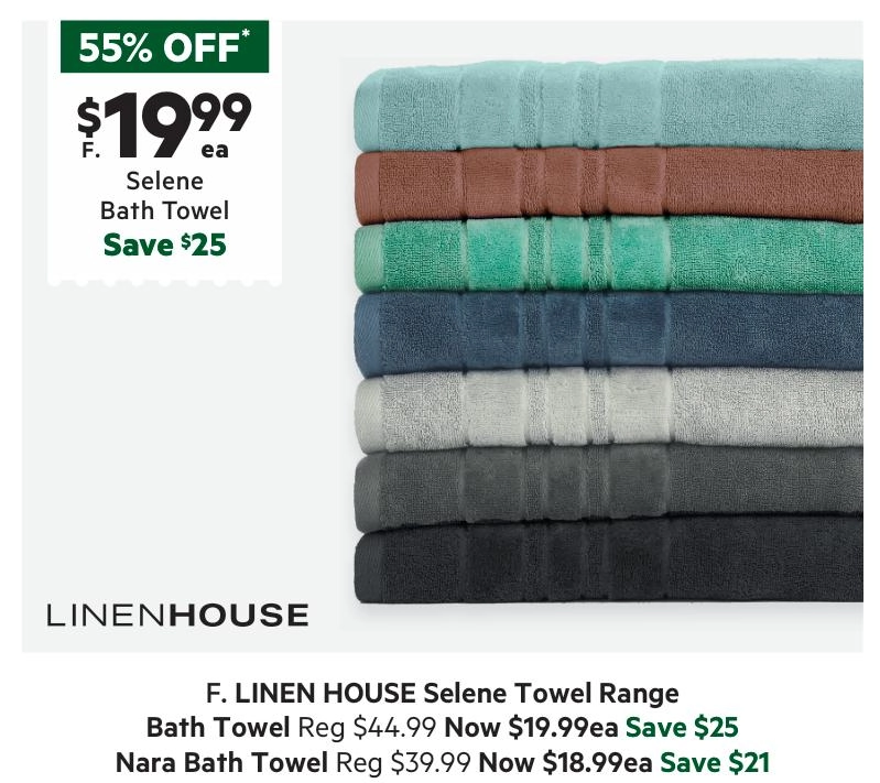 Linen House Selene Towel Collection Sea Glass