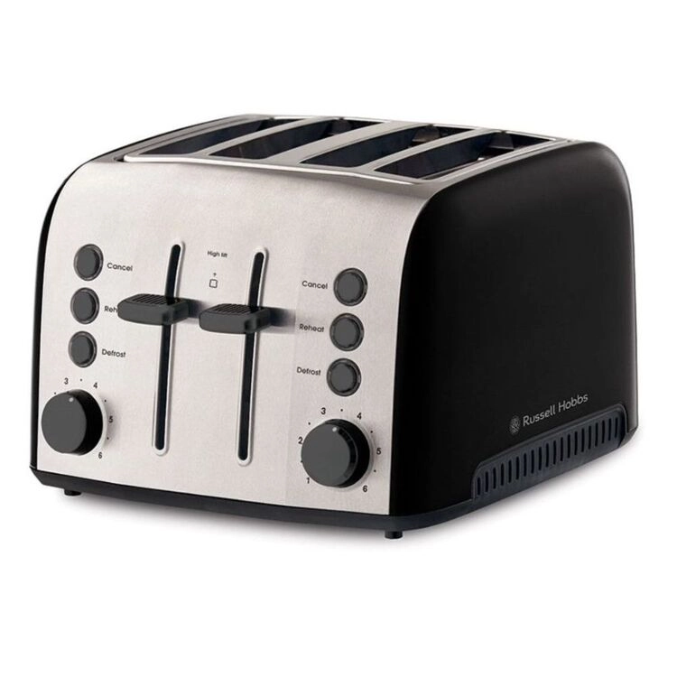 Russell Hobbs Brooklyn 4 Slice Toaster Black RHT94BLK