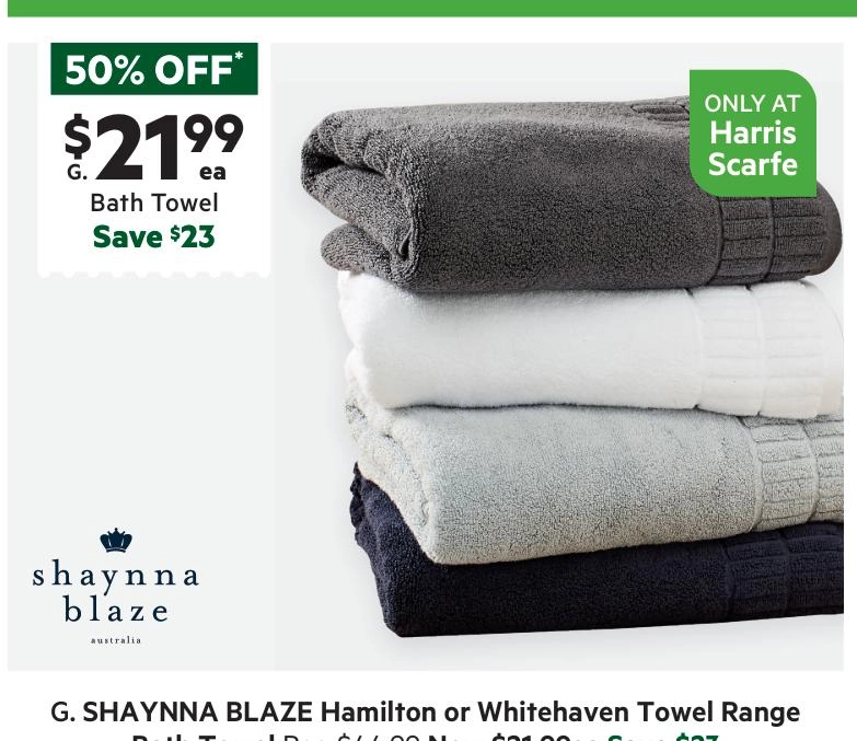 Shaynna Blaze Hamilton Plain Dyed Towel Collection Charcoal