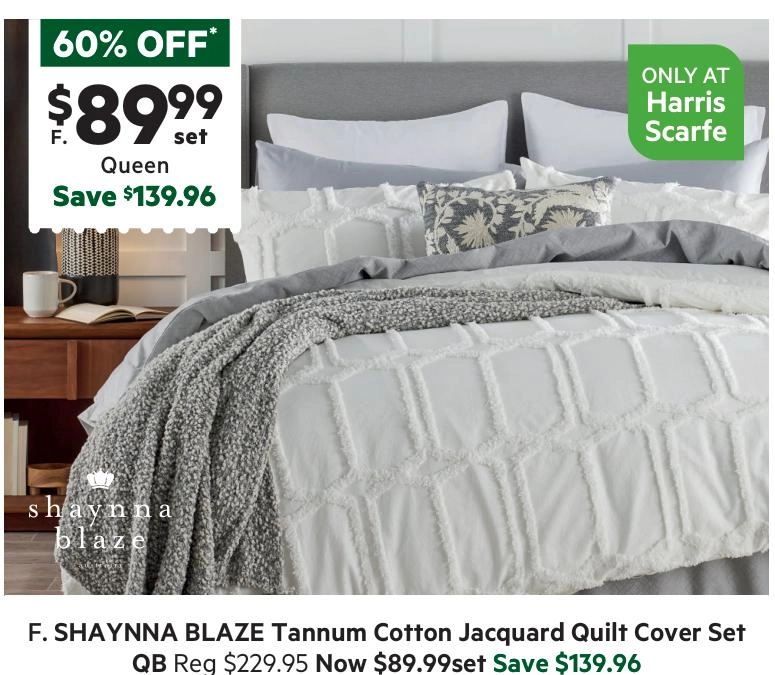 Shaynna Blaze Tannum Cotton Jacquard Quilt Cover Set