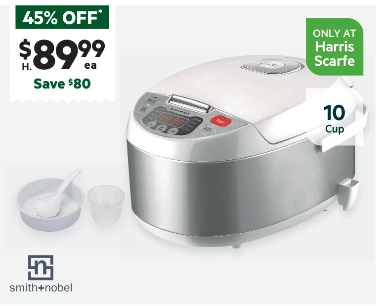 Smith + Nobel 10 Cup Digital Rice Cooker SNRC105