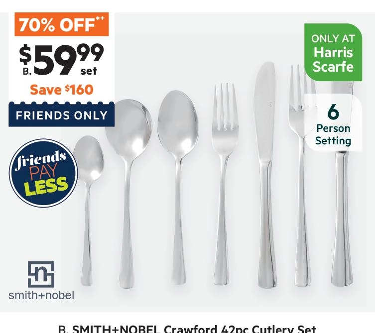 Smith + Nobel Crawford 42-Piece Cutlery Set