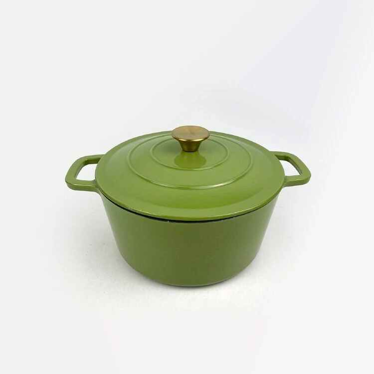 Smith + Nobel Luxe 5L Cast Iron Casserole Pot Green