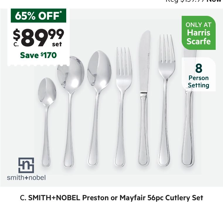 Smith + Nobel Preston 56-piece Cutlery Set