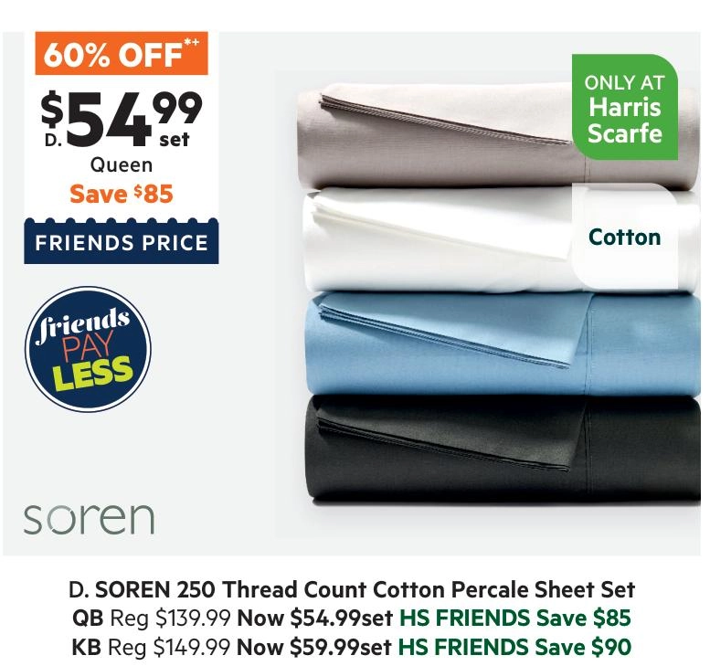 Soren 250 Thread Count Cotton Percale Sheet Set Blue