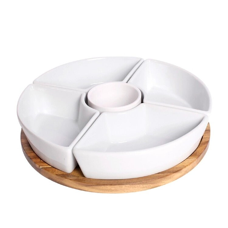 Soren Acacia 6-Piece Chip and Dip Set