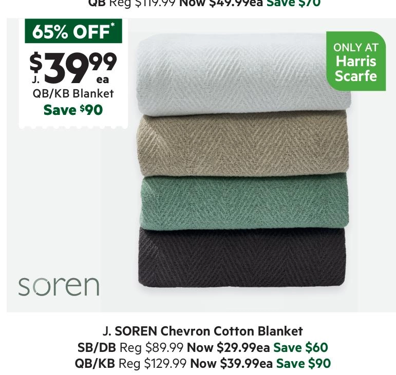 Soren Chevron Cotton Blanket Flint