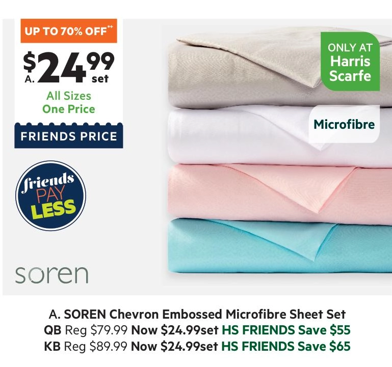 Soren Chevron Embossed Microfibre Sheet Set Aqua