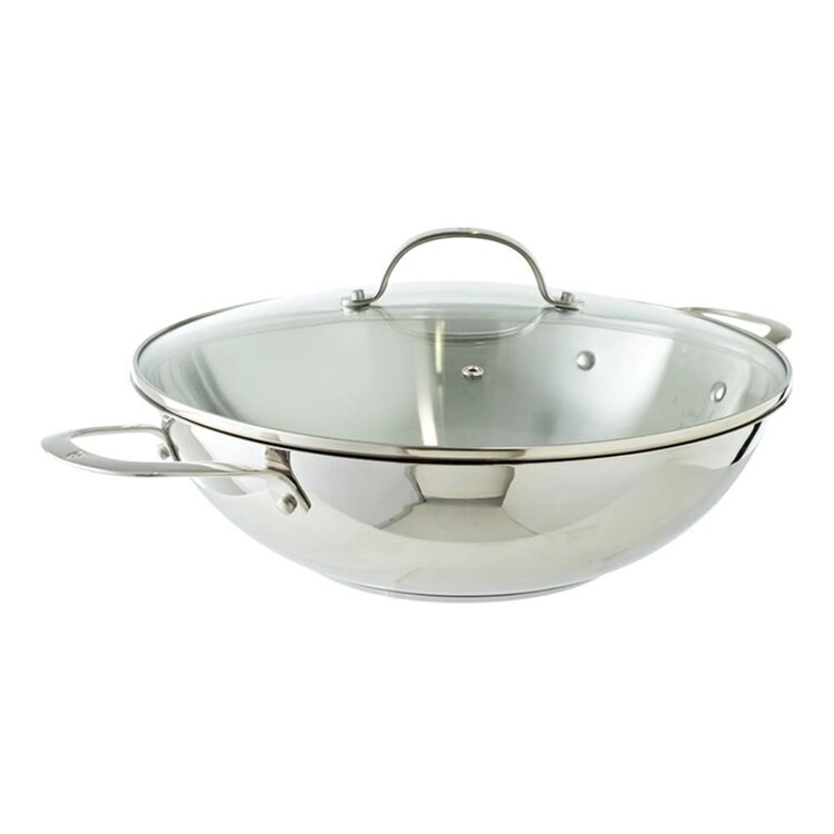 Swiss Diamond 32 cm Premium Steel DLX Wok with Lid