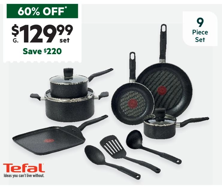 Tefal Essential Non-Stick 9-Piece Cookset