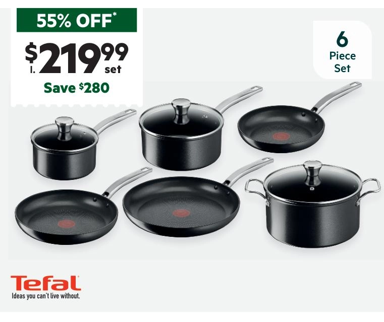 Tefal Intensium 6-Piece Induction Non-Stick Cookset