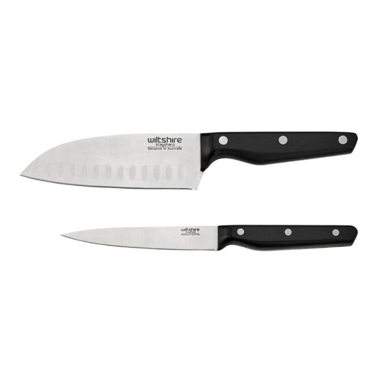 Wiltshire Staysharp 2-Piece Triple Rivet Santoku & Utility Knife Duo Set