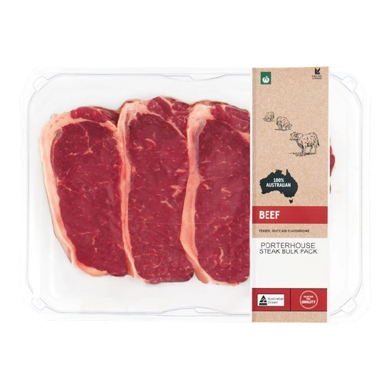 Australian Beef Porterhouse Steak Bulk Pack