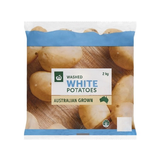 Australian Washed White Potatoes 2 kg Pack