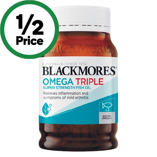 Blackmores Omega Triple Super Strength Fish Oil Capsules Pk 150~