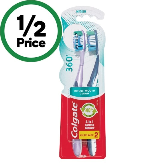 Colgate 360 Toothbrush Pk 2