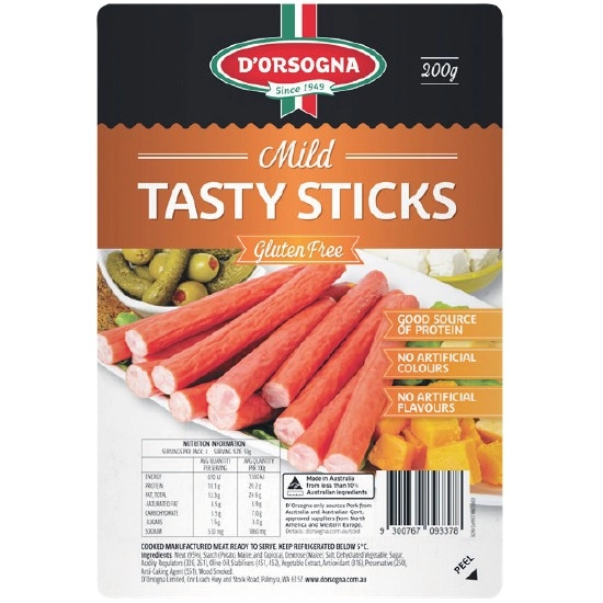 D’Orsogna Tasty Sticks 200g – From the Fridge