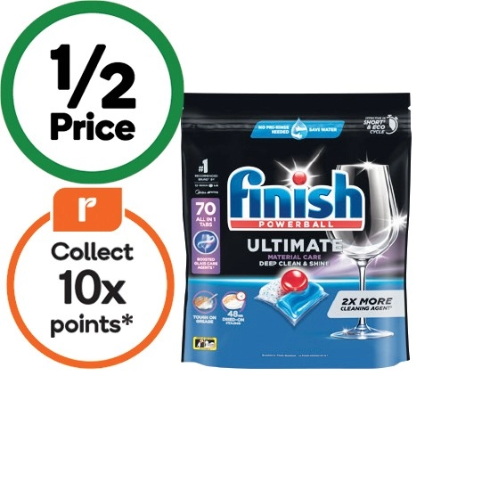 Finish Ultimate Material Care Dishwasher Tablets Pk 70