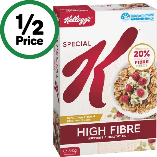 Kellogg’s Special K High Fibre 385g or Special K Forest Berries 380g