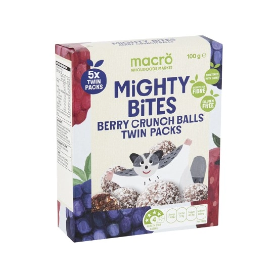 Macro Mighty Bites Berry Crunch 100g Pk 5 – From the Health Food Aisle