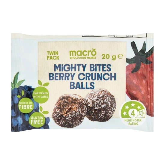 Macro Mighty Bites Berry Crunch Balls 20g – From the Health Food Aisle