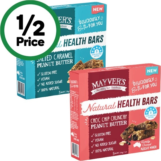 Mayver’s Health Bars 150g Pk 5