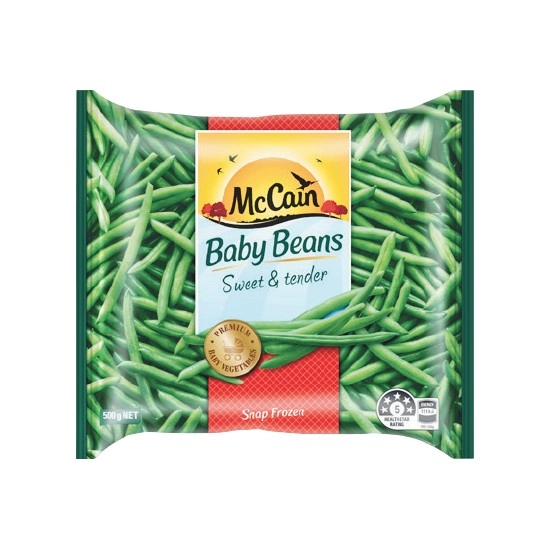 McCain Baby Beans or Mixed Vegetables Peas, Corn & Carrots 500g – From the Freezer