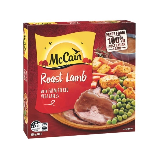 McCain Plated Dinner Meals 320g – From the Freezer