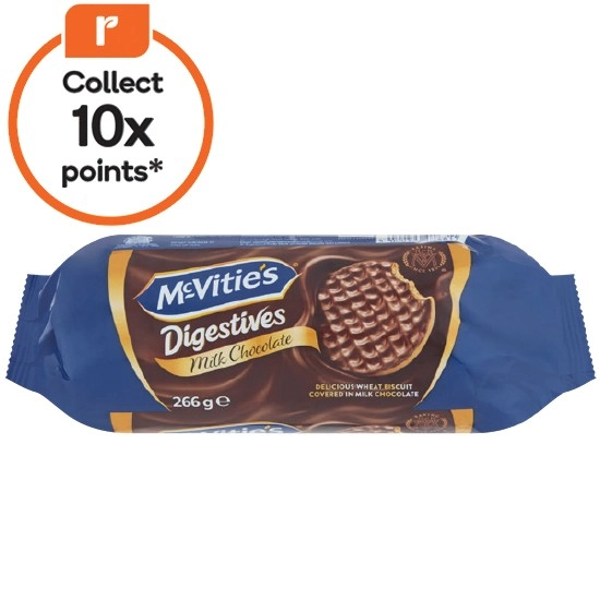 McVitie’s Chocolate Digestives 266g or McVitie’s Digestives Original 355g