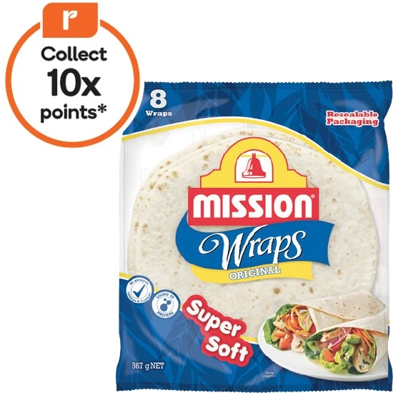 Mission Wraps Varieties 425-567g Pk 6-8