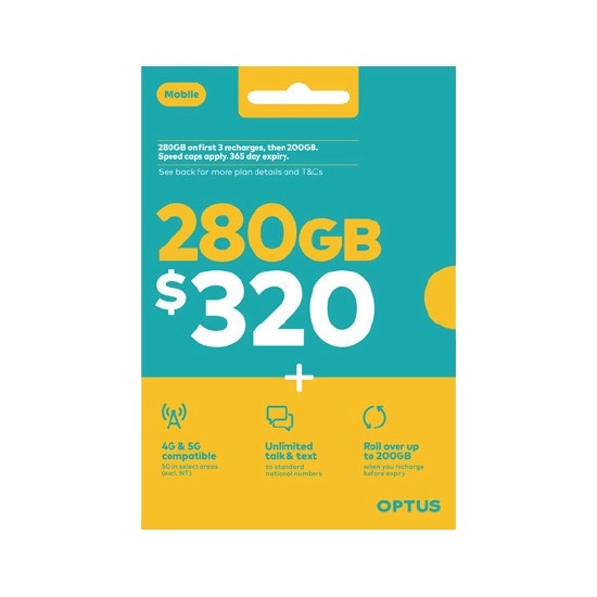 Optus $320 Prepaid SIM Starter Kit~