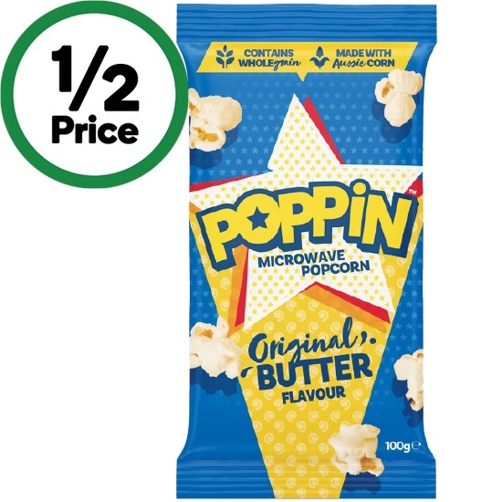 Poppin Microwave Popcorn 85-100g