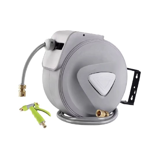 Retractable 30M Water Hose Reel with Spray Gun