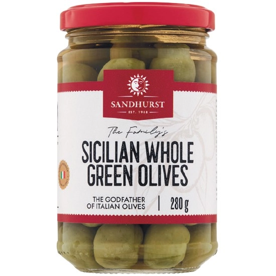 Sandhurst Sicilian Green Olives 280g