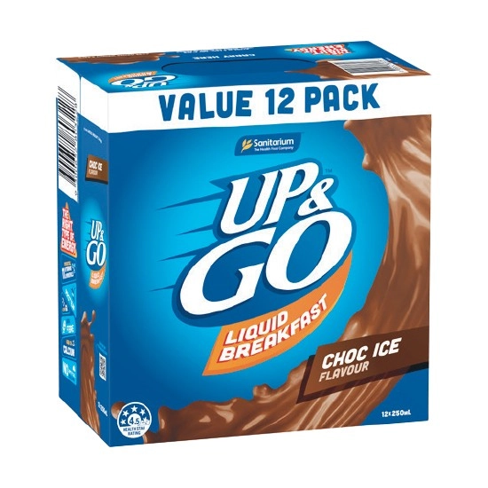 Sanitarium Up & Go Liquid Breakfast Fridge Pk 12 x 250ml